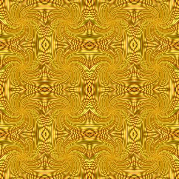 Orange hypnotique abstrait sans couture motif spirale rayé conception de fond avec des rayons incurvés — Image vectorielle