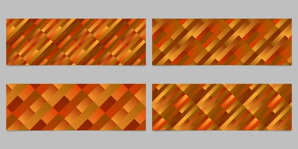 Farbverlauf abstrakt diagonal Streifenmuster Banner Vorlage gesetzt — Stockvektor