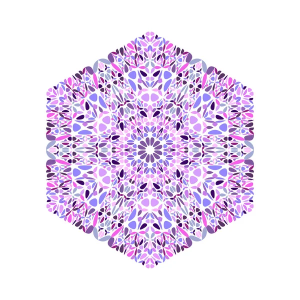 Soyut geometrik çiçek süs altıgen logo şablonu