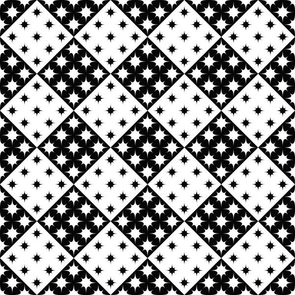 Geometrical star pattern background - monochrome vector design — Stock Vector