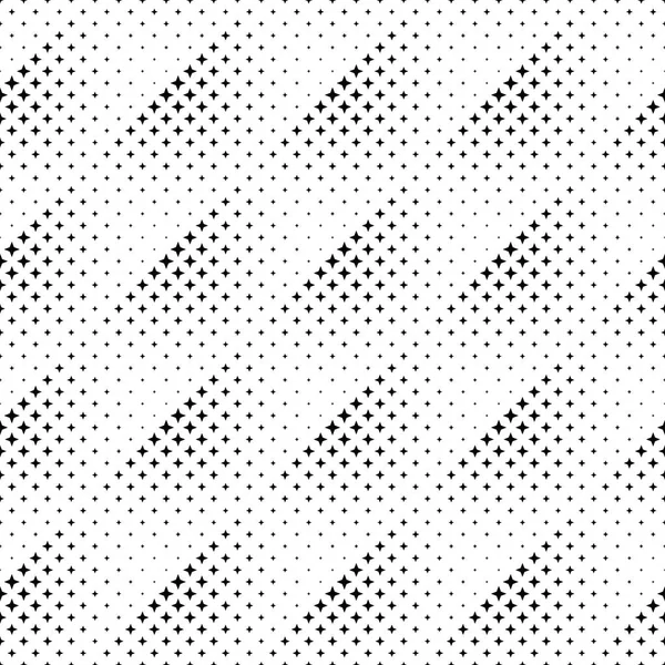 Abstract monochroom geometrische naadloze ster patroon achtergrond — Stockvector