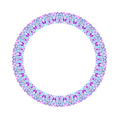 Geometrik soyut taş mozaik yuvarlak çelenk
