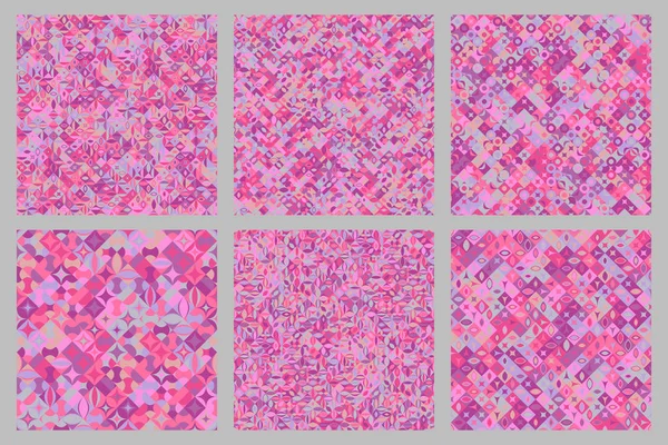 Абстрактный набор геометрических шаблонов мозаики — стоковый вектор