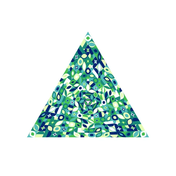 Geometrische abstracte mozaïek piramidevorm-kleurrijke vector element — Stockvector