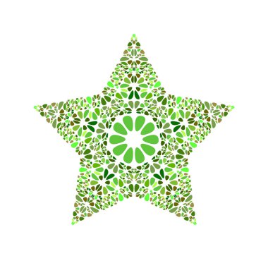 Geometrik renkli soyut çiçek süs yıldız şekli