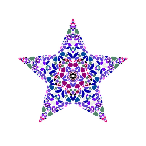Красочный абстрактный геометрически изолированный шаблон символа цветочной звезды — стоковый вектор