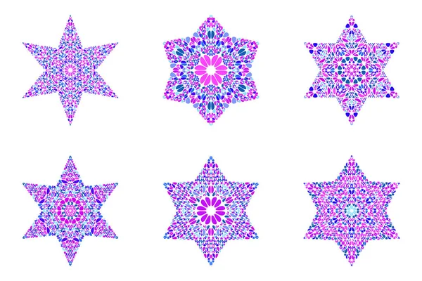 Soyut geometrik izole çakıl yıldız logo şablon seti