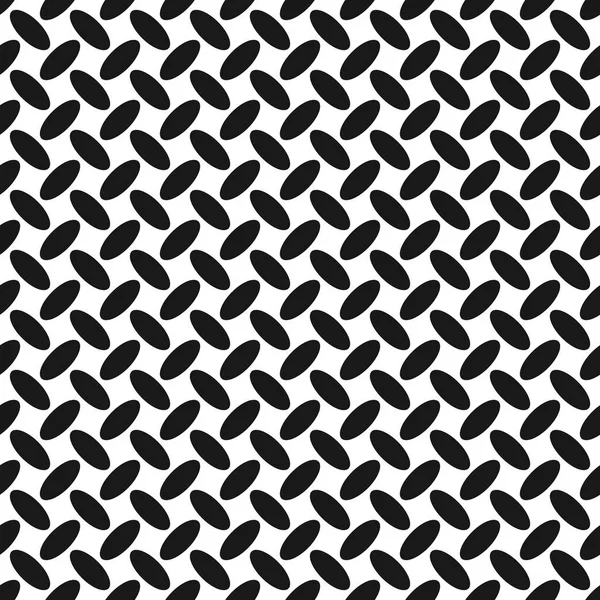 Monochrome repeating halftone diagonal ellipse pattern background design — Stock Vector
