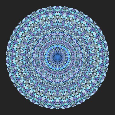 Renkli çiçek mandala süs - dairesel soyut vecor tasarım elemanı