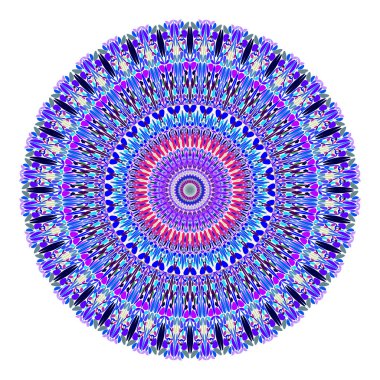 Renkli çiçek mandala süs - dairesel soyut vecor tasarım elemanı