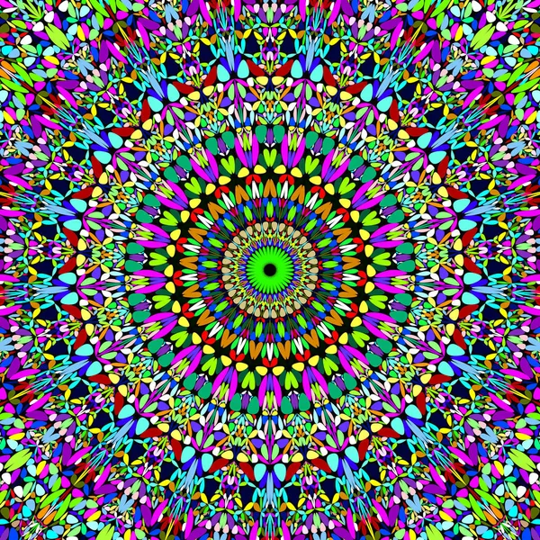 Veelkleurige bloem Mandala achtergrond-Floral vector grafisch ontwerp — Stockvector