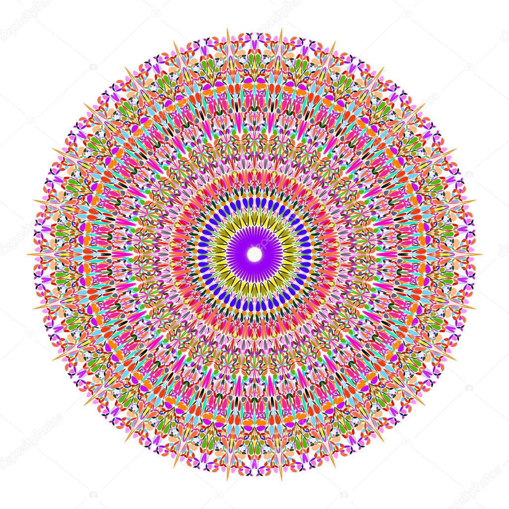 Floral ornamental mandala graphic - vector design element on white background