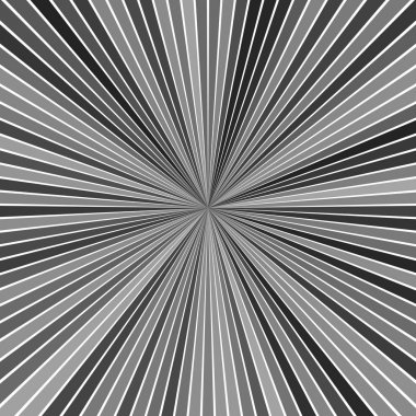 Grey abstract hypnotic ray burst stripe background - vector explosion graphic clipart