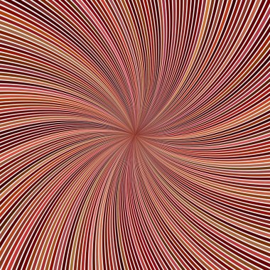 Kavisli ışınları ile kahverengi hipnotik soyut çizgili spiral arka plan tasarımı