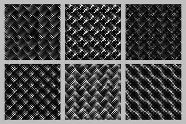 Geometrik diyagonal kare desen arka plan tasarım seti