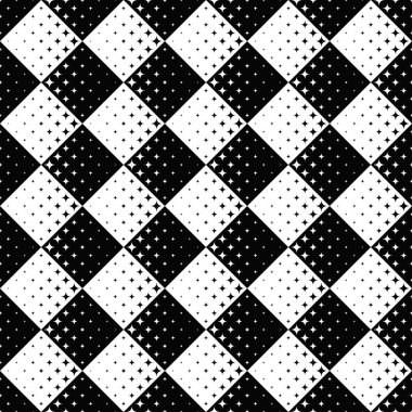 Siyah beyaz soyut dikişsiz yıldız deseni arka plan