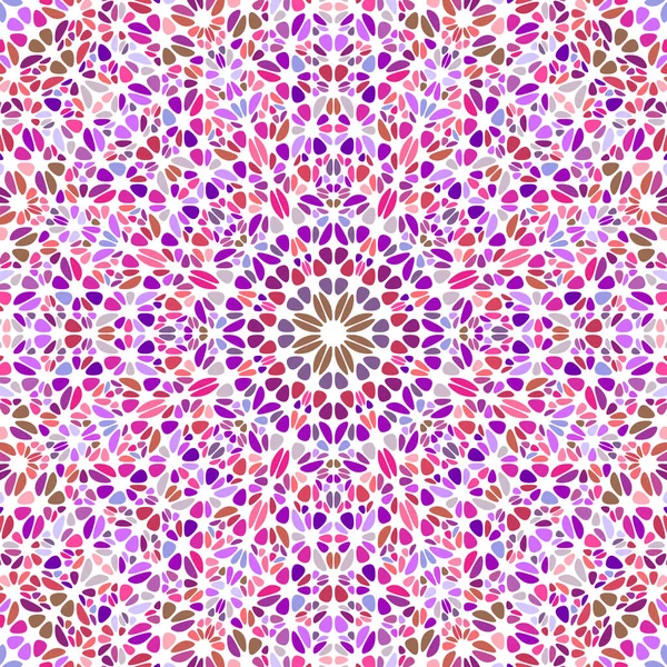 Psychédélique abstrait rond floral ornement motif fond design — Image vectorielle