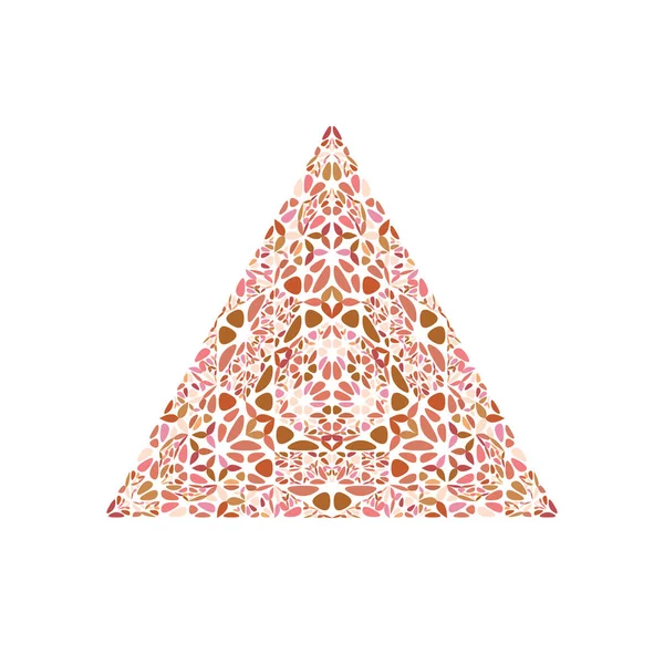 Kleurrijke abstracte geïsoleerde sierlijke bloemen driehoek vorm — Stockvector