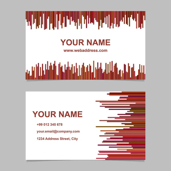 Conjunto de design de modelo de cartão de visita moderno - design de identidade com listras arredondadas em fundo branco —  Vetores de Stock