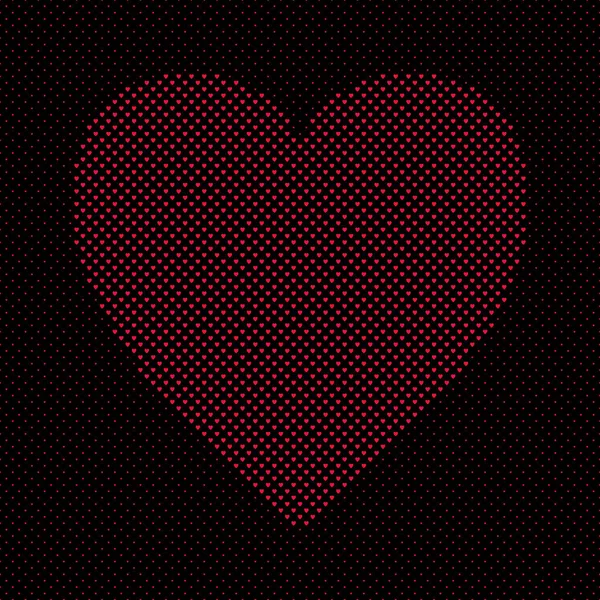 Corazón en forma de concepto de amor fondo diseño — Archivo Imágenes Vectoriales