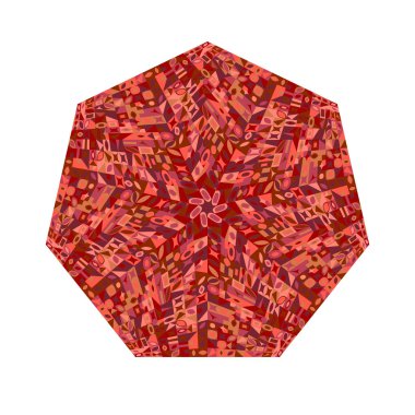 Geometrik soyut izole kiremitli mozaik heptagon sembolü