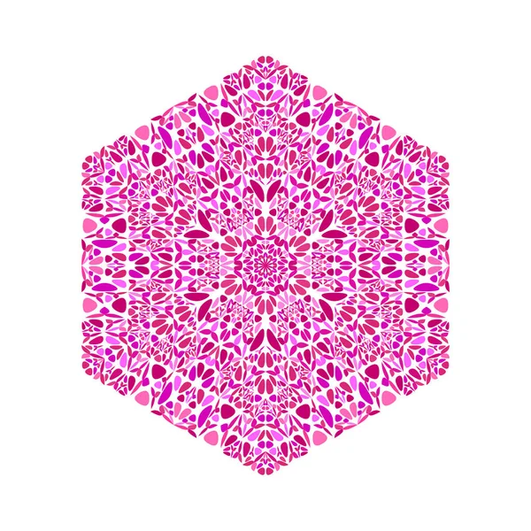 Geométrico colorido ornato floral ornamento hexágono polígono — Vector de stock