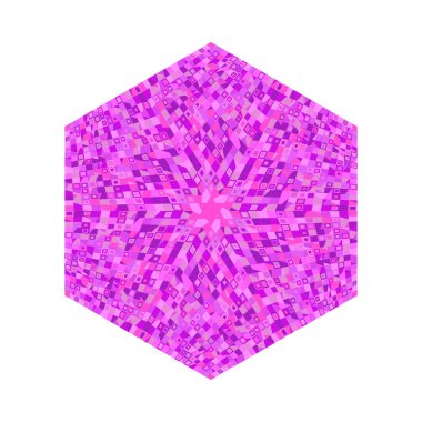 İzole geometrik karo mozaik süs altıgen sembol şablonu