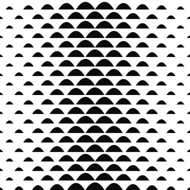 Siyah ve beyaz kavisli şekli desen