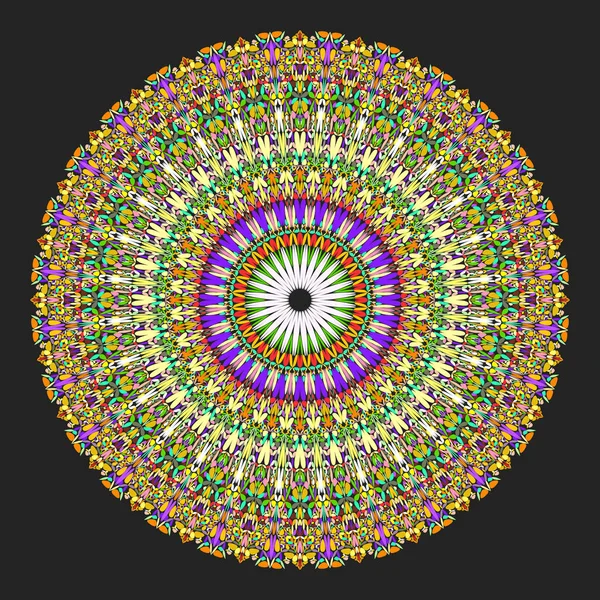 Floral mandala - abstract vector graphic design — Stock Vector