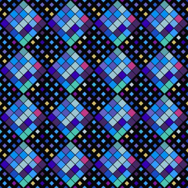 Kusursuz renkli soyut kare desenli arkaplan tasarımı