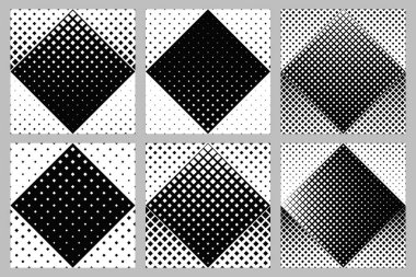 Kare desen arka plan seti - soyut vektör grafiği