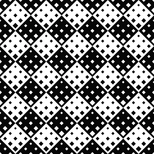 Seamless square pattern background - black and white vector design — Stock Vector