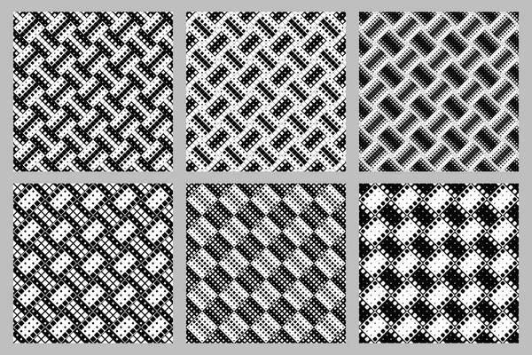 Abstracte afgeronde diagonale vierkante patroon achtergrond set — Stockvector
