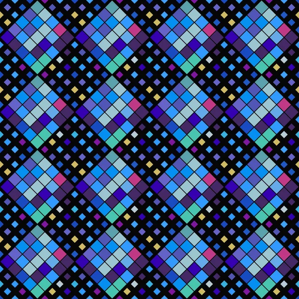 シームレスカラフルな抽象的な正方形のパターンの背景デザイン — ストックベクタ