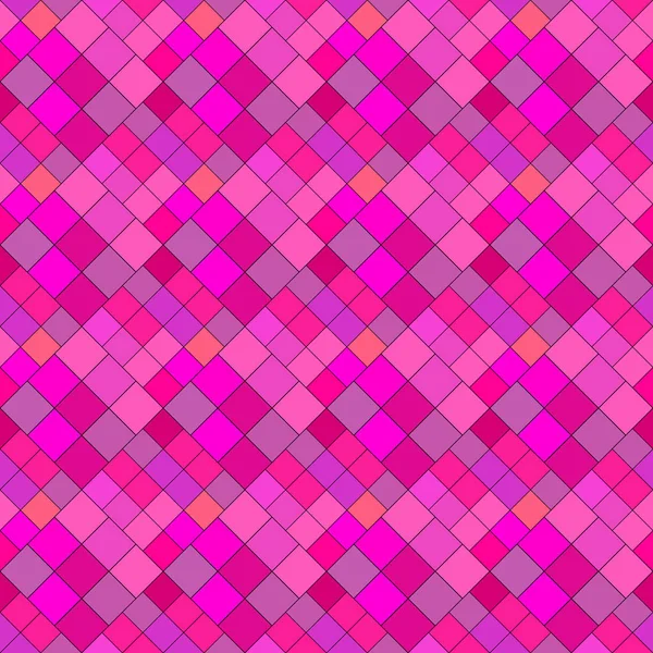 Fondo de patrón cuadrado sin costuras - diseño vectorial rosa profundo — Vector de stock