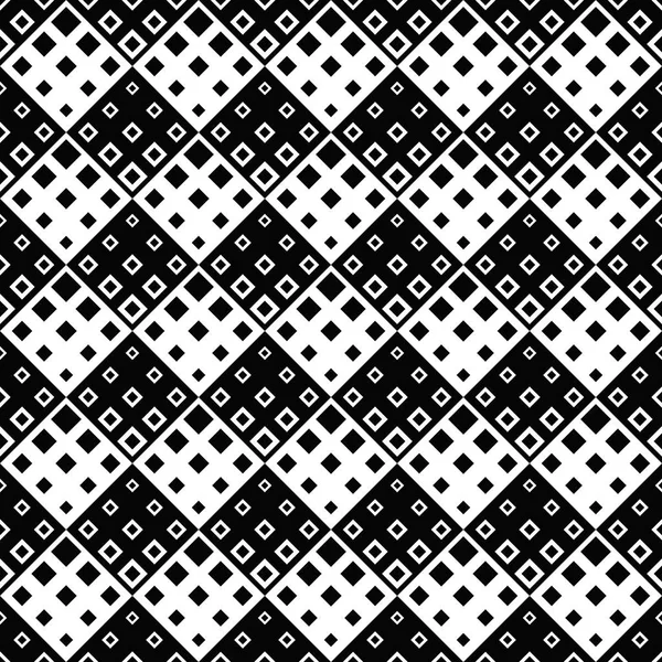 Monochrome seamless abstract square pattern background design — Stock Vector