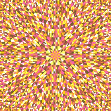 Geometrik dinamik soyut radyal üçgen mozaik arka plan tasarımı