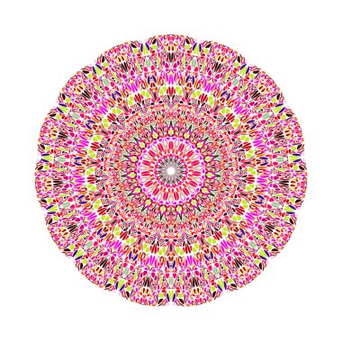 Yuvarlak çiçek süsmandala - soyut vektör tasarım elemanı