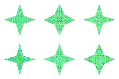 Geometrik çokgen üçgen süs yıldız logo şablon seti