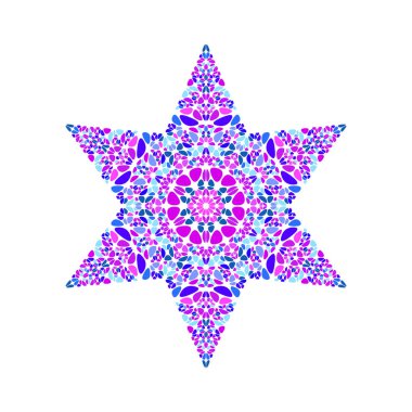 Çakıl yıldız çokgen - geometrik renkli vektör elemanı