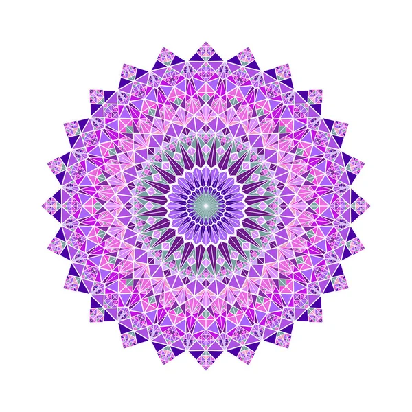 Kulaté abstraktní ozdobná geometrická Mozaiková trojúhelníková ozdobná Mandala — Stockový vektor