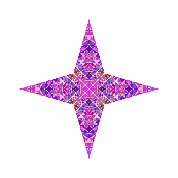 Plantilla de símbolo de estrella de mosaico poligonal geométrico aislado — Vector de stock