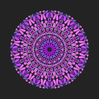 Yuvarlak soyut dairesel değerli taş desen mandala sanat