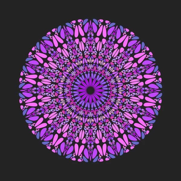 Round abstract circular gemstone pattern mandala art — Stock Vector