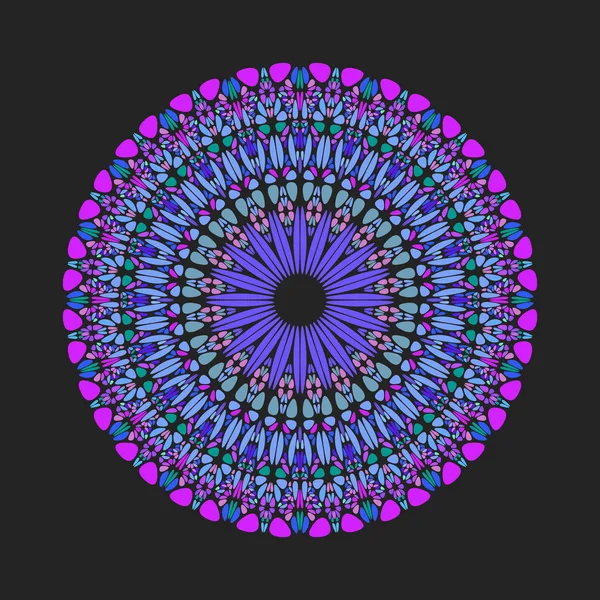 Round geometrical abstract gravel ornament mandala art — Stock Vector