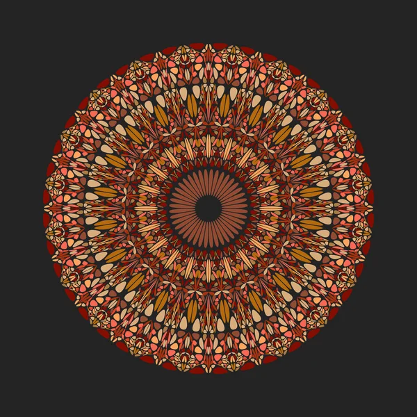幾何学的なカラフルな抽象的な花の装飾マンダラアート — ストックベクタ