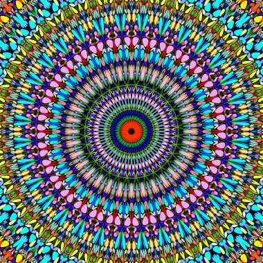 Soyut çiçek mandala arka plan - dairesel vektör geometrisi