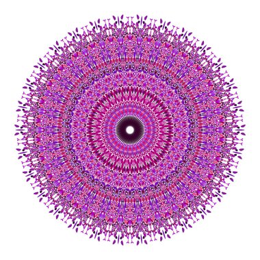 Renkli çiçek mandala süs - dairesel soyut tasarım elemanı