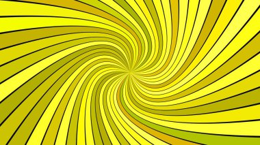 Sarı psychedelic soyut spiral Ray patlaması şerit arka plan