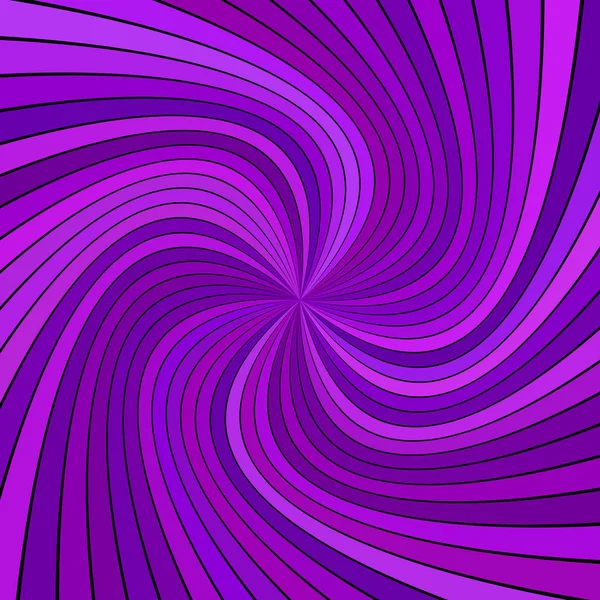 Фіолетовий гіпнотичний абстрактний смугастий вихровий дизайн фону з вигнутими променями — стоковий вектор